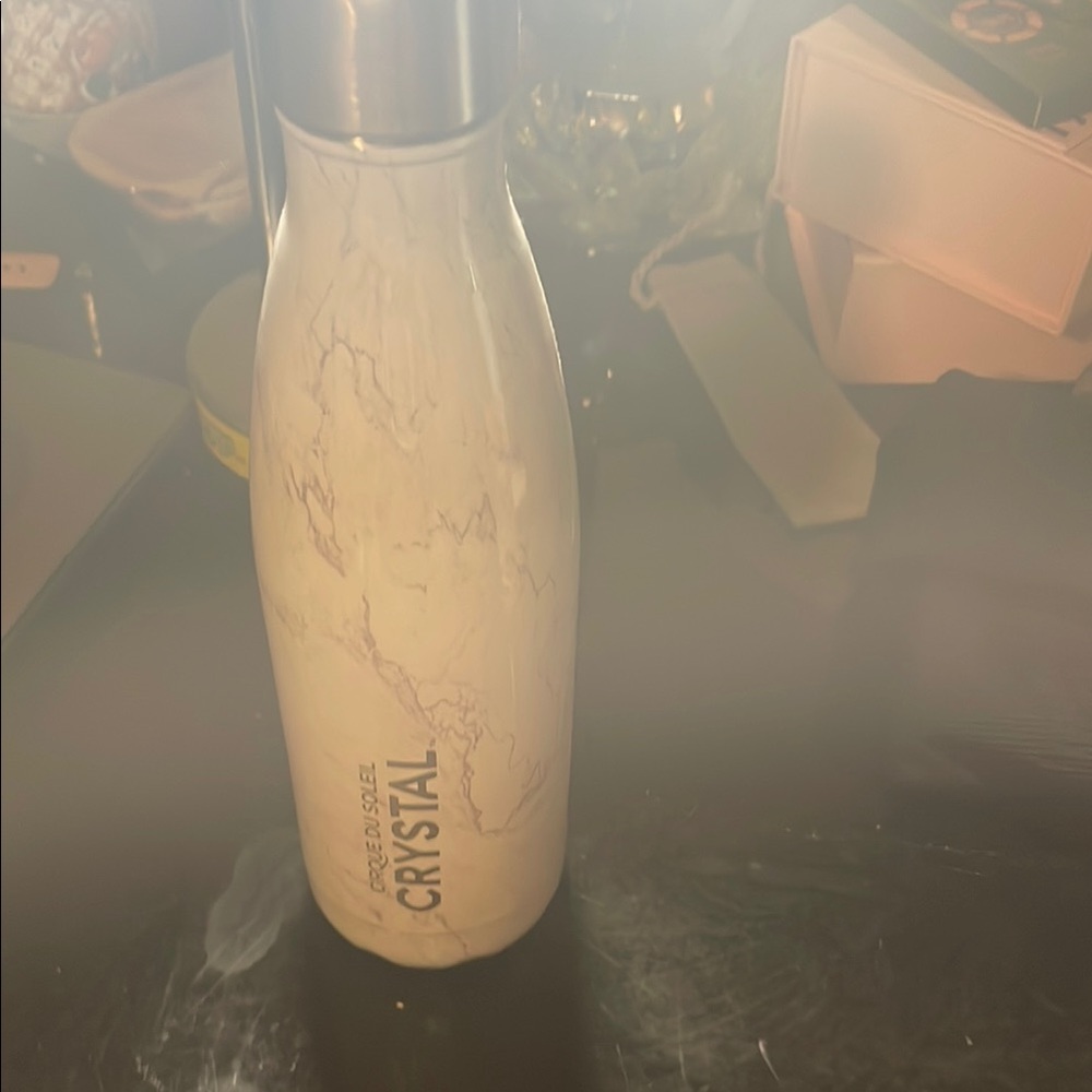 Cirque DU Soleil Crystal : White Marble Insulated Water Bottle